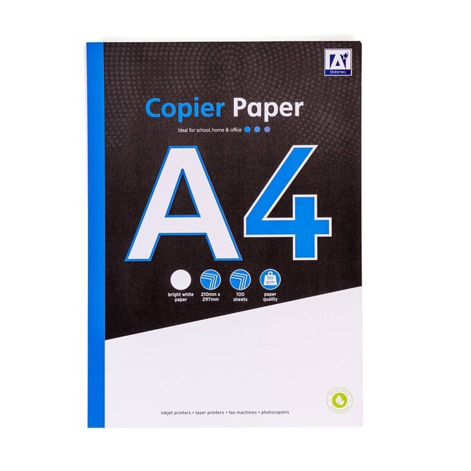 White Copier Paper A4 100 Pack  image number 1