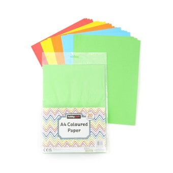 Bright Coloured Paper A4 20 Pack