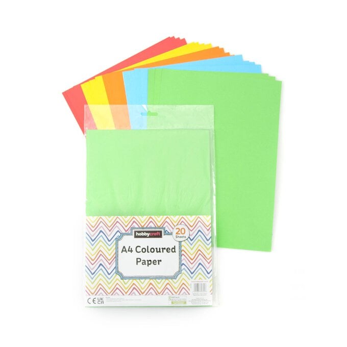 Bright Coloured Paper A4 20 Pack