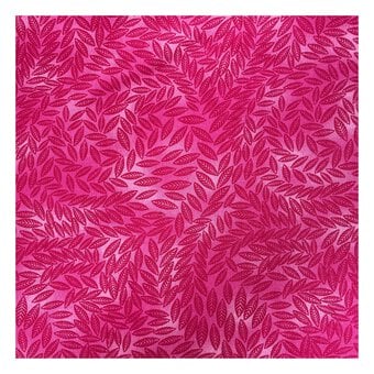 Fuchsia Cotton Textured Leaf Blender Fabric by the Metre image number 2