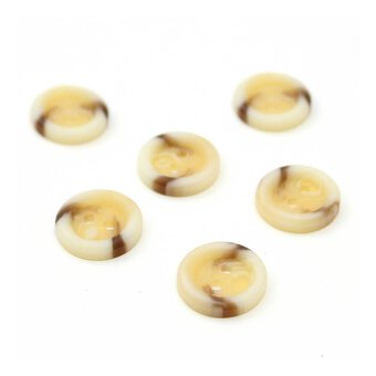 Hemline Assorted Basic Knitwear Button 6 Pack