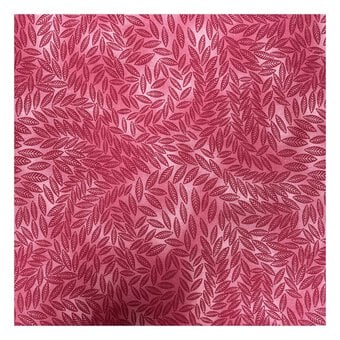 Dusky Pink Cotton Textured Leaf Blender Fabric by the Metre image number 2