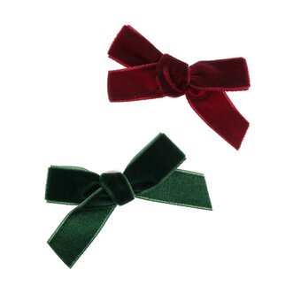 Christmas Velvet Bows 2 Pack