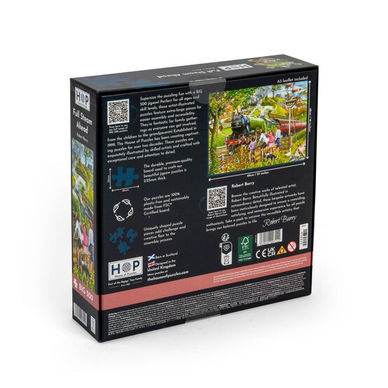House of Puzzles Full Steam Ahead Big Jigsaw Puzzle 500 Pieces image number 3
