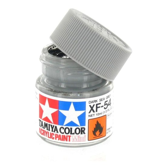 Tamiya Colour Acrylic Paint XF-54 Dark Sea Grey 10ml image number 1