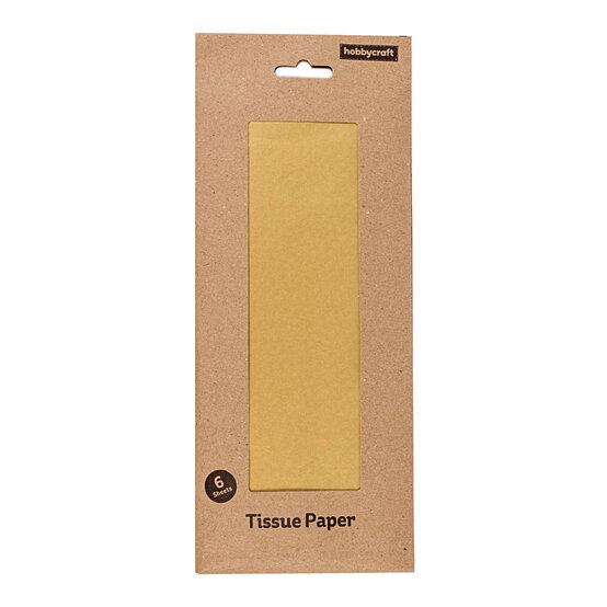 Gold Tissue Paper 50cm x 75cm 6 Pack image number 3
