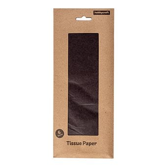 Deep Black Tissue Paper 50cm x 75cm 6 Pack image number 3