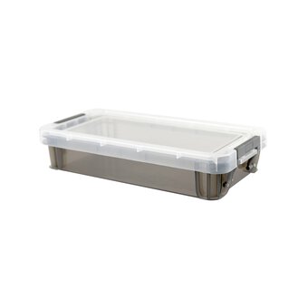 Whitefurze Allstore 0.75 Litre Transparent Grey Storage Box 