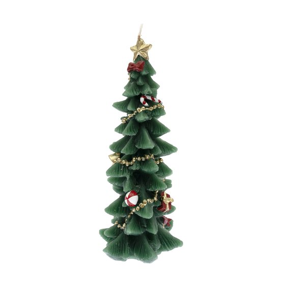 Embellished Christmas Tree Candle 19cm image number 2