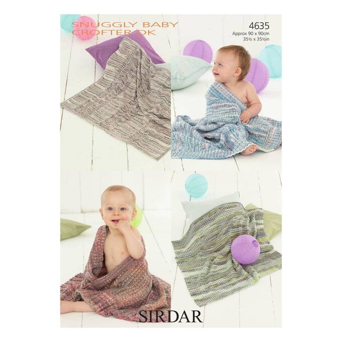 Sirdar Snuggly Baby Crofter DK Blankets Digital Pattern 4635 image number 1