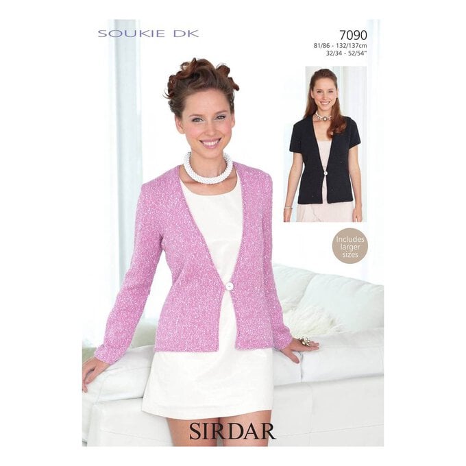 Sirdar Soukie DK Women's Cardigan Digital Pattern 7090 image number 1
