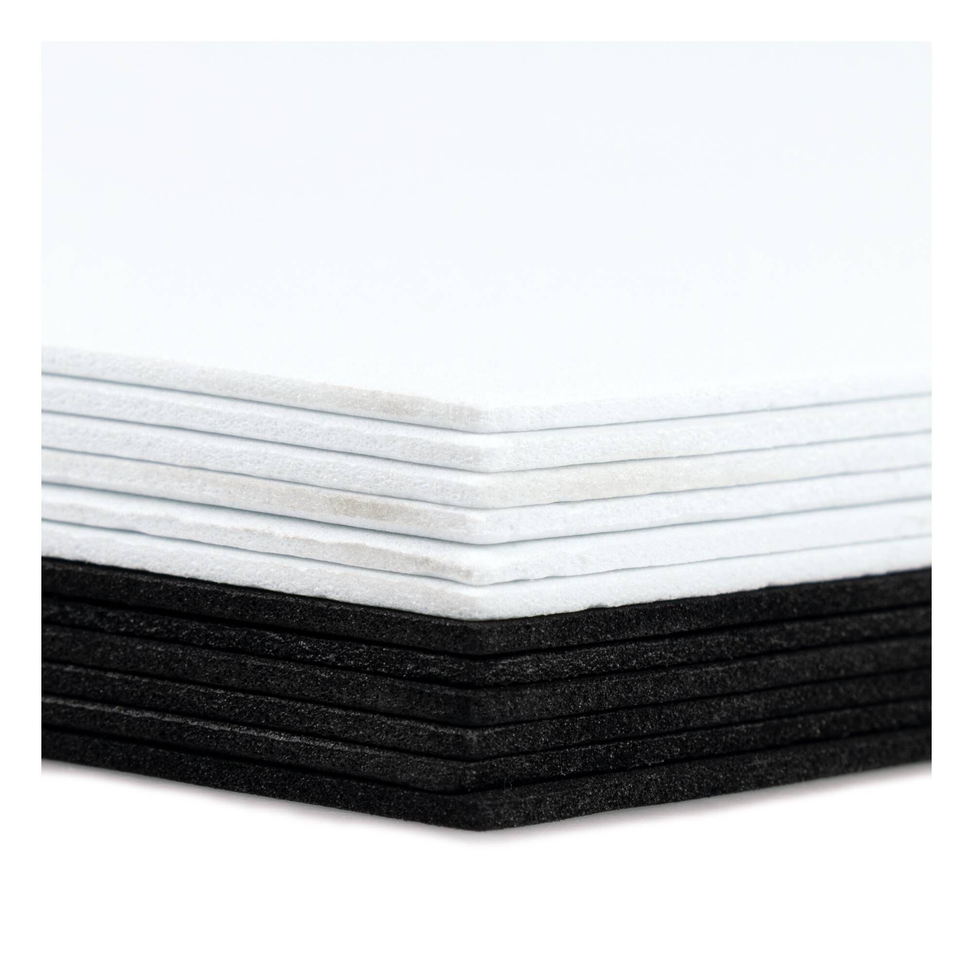 Black and White EVA Foam Sheets A4 12 Pack Hobbycraft