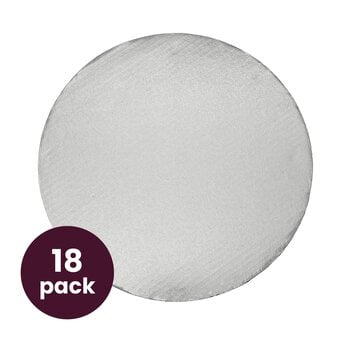 Silver Round Double Thick Card Cake Board 10 Inch 18 Pack Bundle