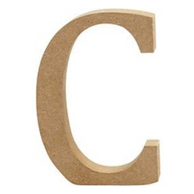 MDF Wooden Letter C 13cm image number 1