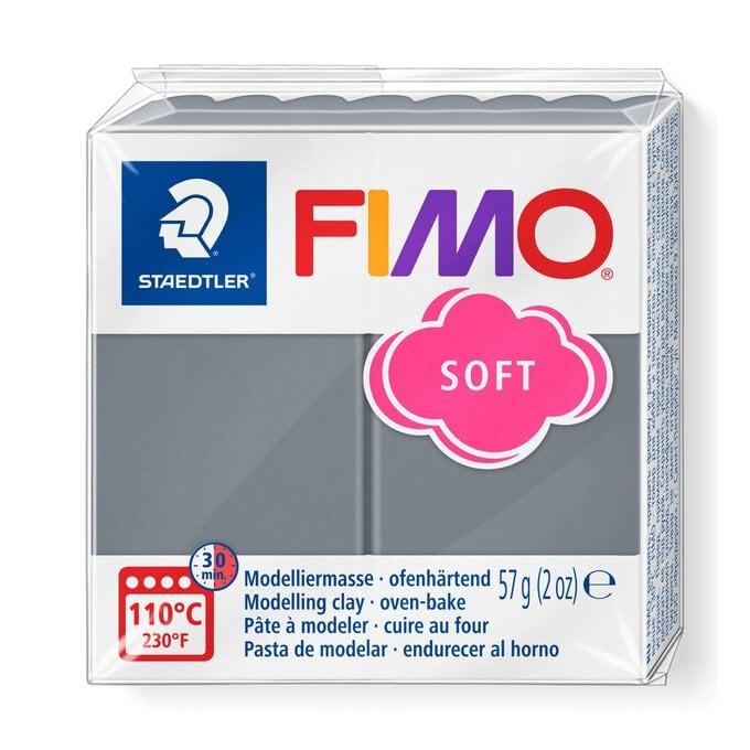 Fimo Soft Stormy Grey Modelling Clay 57g image number 1