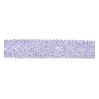 Lilac Cotton Lace Ribbon 18mm x 5m