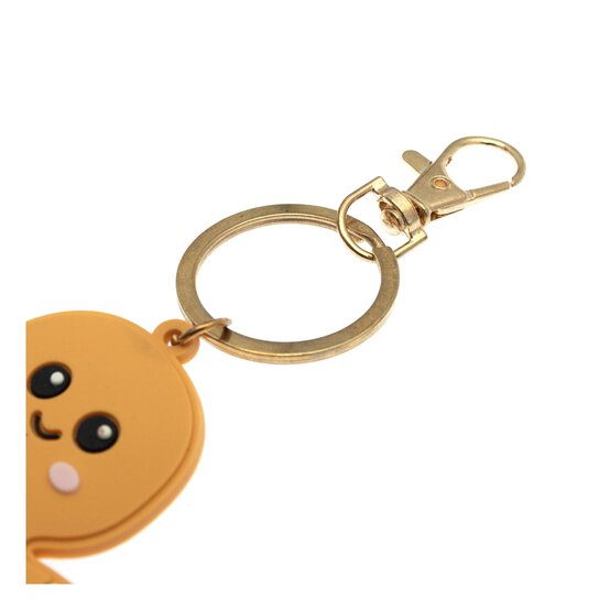 Christmas Gingerbread Soft Rubber Keyring image number 3