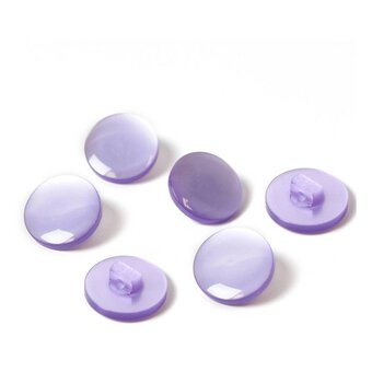 Hemline Lilac Basic Knitwear Button 6 Pack