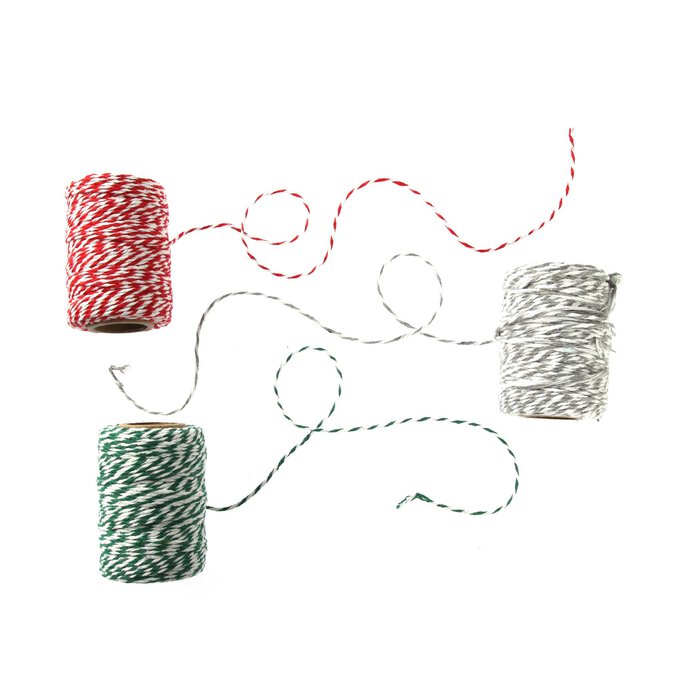 Assorted Bakers Twine 45m 3 Pack Hobbycraft