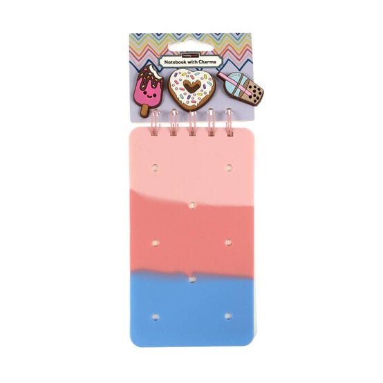 Mini Pink Notebook with Charms image number 5