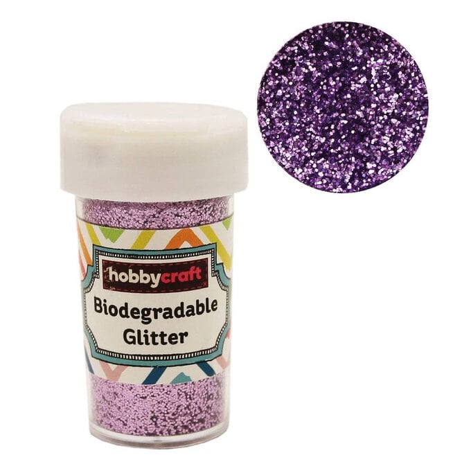 Purple Biodegradable Glitter Shaker 20g image number 1