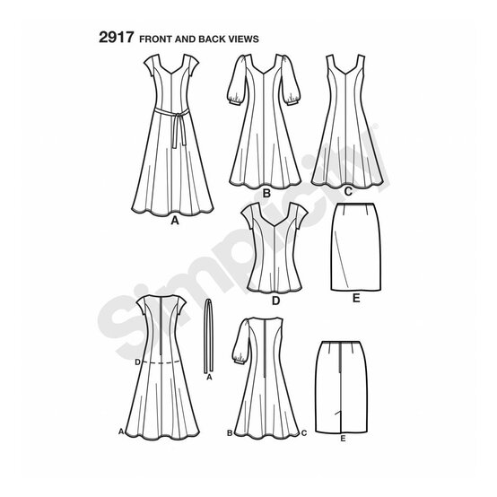 Simplicity Women’s Dress Sewing Pattern 2917 (10-18) image number 2