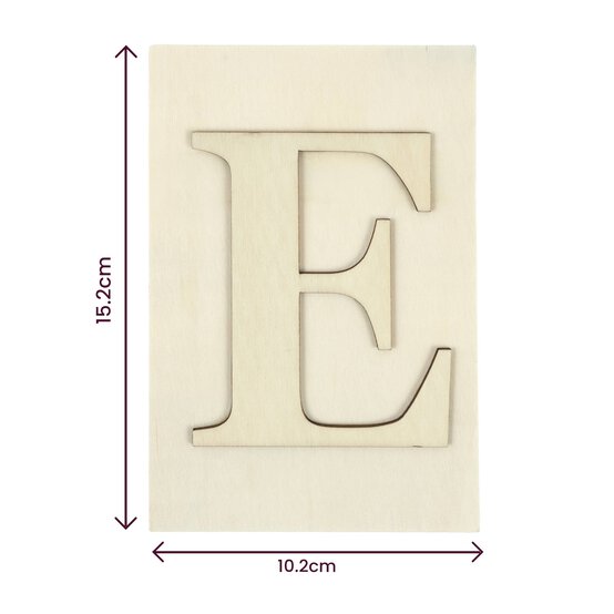 Wooden Letter E Plaque 10cm x 15cm image number 4