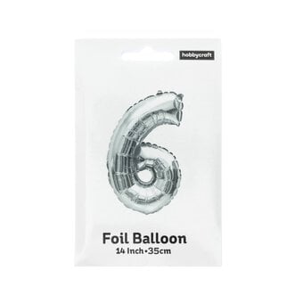Silver Foil Number 6 Balloon image number 3