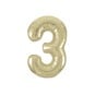 Giant Gold Foil Balloon Number 3 image number 2