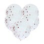 Red and Pink Heart Confetti Balloons 5 Pack image number 1