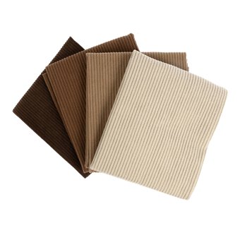 Neutral Corduroy Fat Quarters 4 Pack
