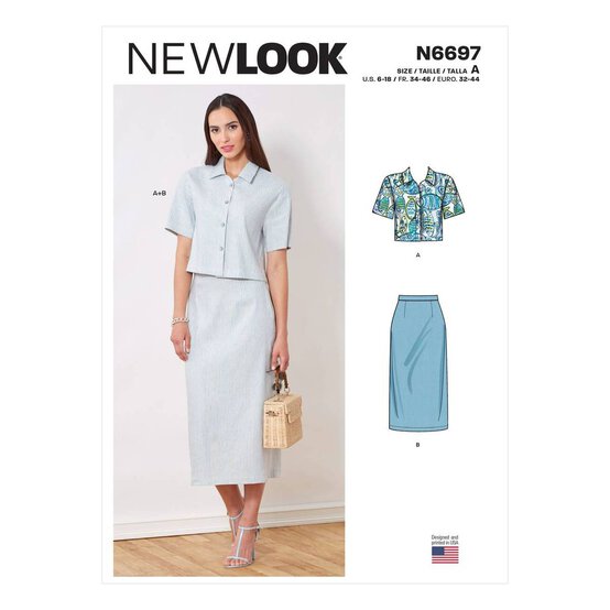 New Look Women&rsquo;s Top and Skirt Sewing Pattern N6697 image number 1