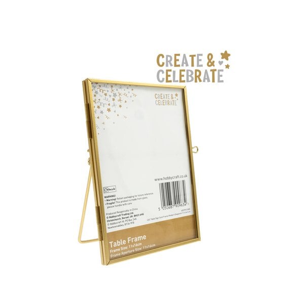 Create & Celebrate Gold Table Frame 11cm x 16cm image number 1