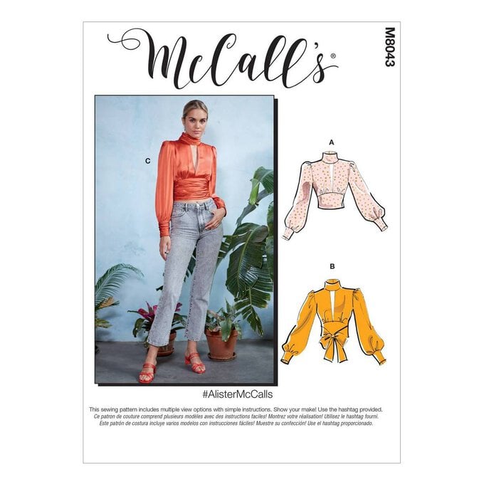 McCall’s Alister Top Sewing Pattern M8043 (14-22) image number 1