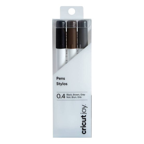 Cricut Joy Black, Grey and Brown Fine Point Pens 3 Pack image number 1
