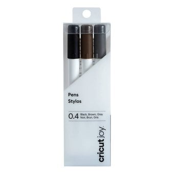 Cricut Joy Black, Grey and Brown Fine Point Pens 3 Pack