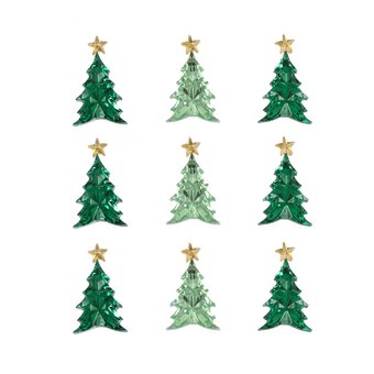 Christmas Tree Gem Stickers 9 Pack 