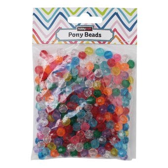 Clear Bright Pony Jewel Beads 71.3g image number 2