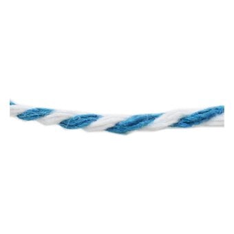 Aqua Blue and White Knot Cord 2mm x 8m