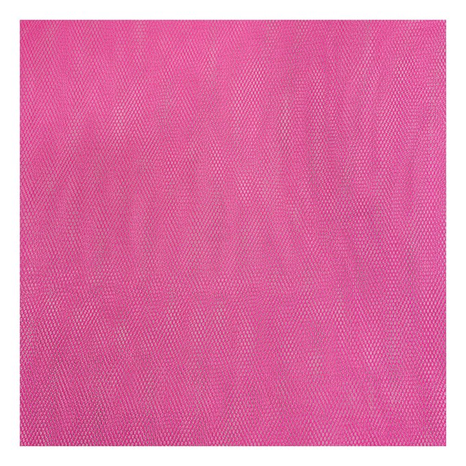 Fluorescent Cerise Nylon Dress Net Fabric by the Metre image number 1