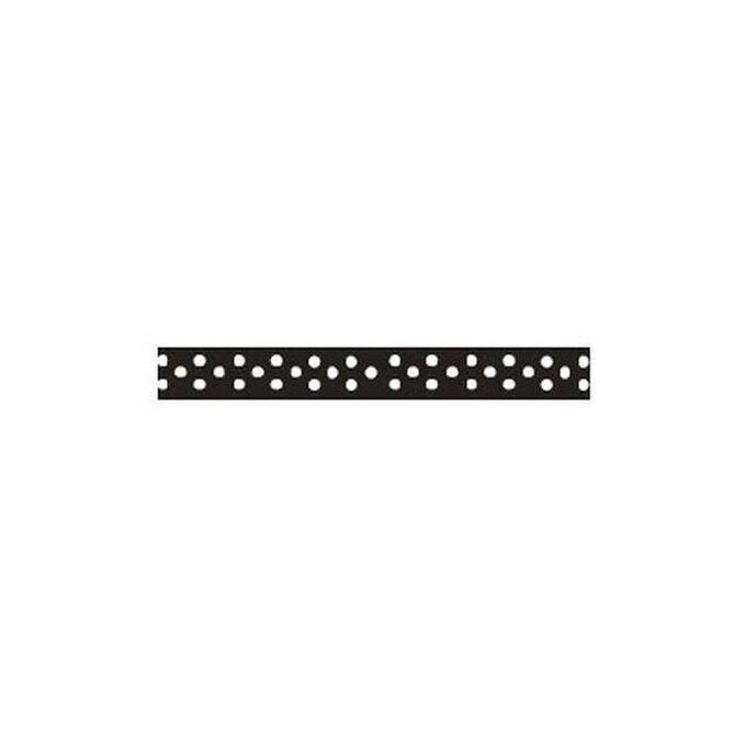 Black Grosgrain Polka Dot Ribbon 6mm x 5m image number 1