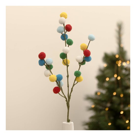 Multicoloured Pom Pom Pick 56cm image number 2