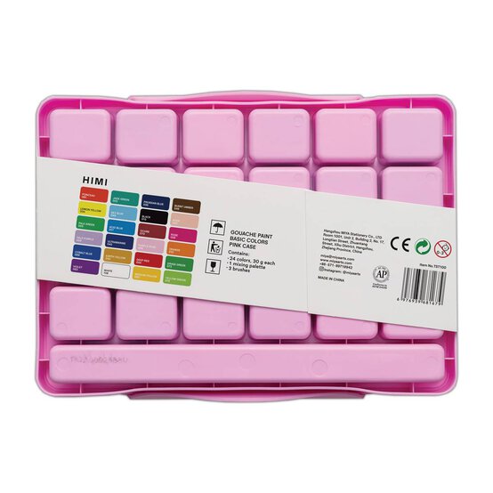 HIMI Pink Jelly Cup Gouache Set 30ml 24 Pack  image number 7