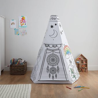 Colour-In Cardboard Teepee 110cm x 135cm image number 4
