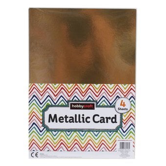 Gold and Silver Metallic Card A4 4 Pack image number 2