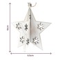White Wooden Star Decoration 10cm image number 4