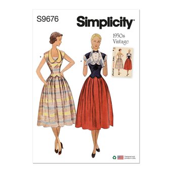 Simplicity Women's Dresses Sewing Pattern S9676 (H5 6-14)