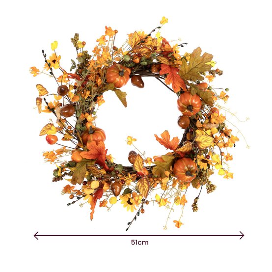 Pumpkin Wreath 51cm  image number 4
