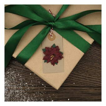 Red Poinsettia Embellishments 4 Pack