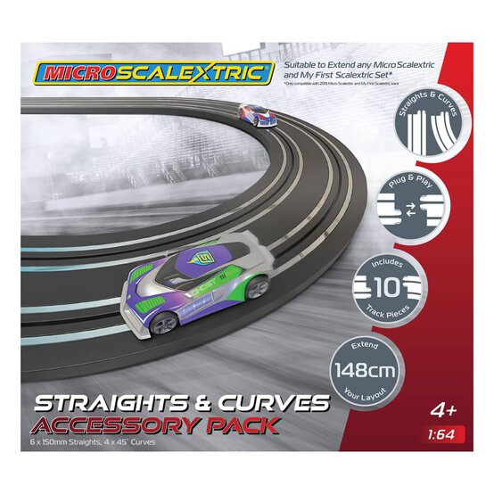 Micro Scalextric Straights And Curves Accessory Pack Size 1.48
